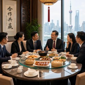 Un repas d'affaire en Chine