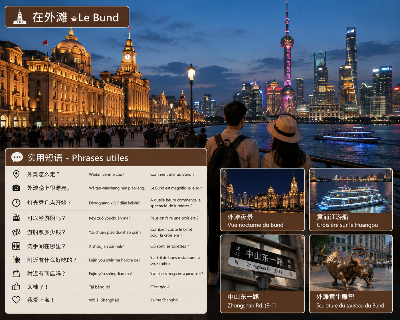 Le Bund de Shanghai - lieu le plus visité